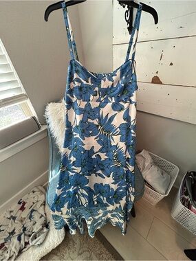 Blue Floral Botanical Dress